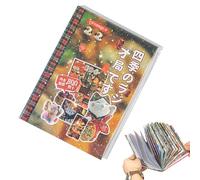 Manual De Materiales De Estilo Manga Japoneses Antiguos, Manual Japonés De Material Cómico Antiguo, Páginas Pegatinas De Estilo Manga Japoneses, Páginas Y Arte Detallado En Cada Diseño 10.5x14.5cm Par