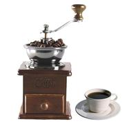 Manual de molinos de café - molinillo de hierro fundido, molino retro de manivela de madera | Configuración de rutina ajustable para frijoles, cajón de estilo antiguo portátil Uso de cajón en el hogar