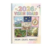 Manual De Planificación De Sueños 2026 - Tablero De Visión Manual De La Lista De Deseos 2026 | Planificación De Documentos De Viaje - Planificador De Establecimiento De Objetivos Calendario Para El Tr