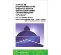 Manual De Procedimientos De Anestesia Clinica Del Massachusetts Genera