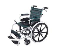 Manual de silla de ruedas, scooter para personas mayores con discapacidad, resistente, cómodo, plegable, ligero, redondo, grande, de aleación de aluminio, portátil