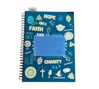 Manual del programa de estudiantes católicos, organizador de objetivos religiosos, cuaderno basado en la fe, soporte de estudio, diseño mensual, 21 x 28 x 1,5 cm, para hombres, mujeres, iglesia