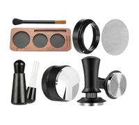 Manual Espresso Tamper, Stainless Steel Press, Gadget with Spring Load, Heavy Duty Coffee Kit, Handheld Pressure Base with Sl uild, Brewing Tool for Apartment and Dorm