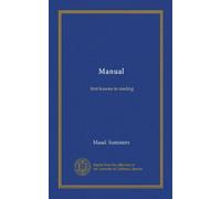 Manual: first lessons in reading