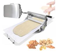 Manual Folding Dough Rolling Machine for Bakery, Pizza and Croissants, Pastry Roller Stainless Steel with Adjustable Thickness 0 to 17.5 Mm/0 to 27 Mm, Commercial and Domestic,A