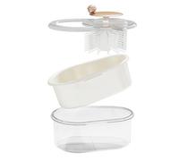 Manual Fruit Cleaning Spinner with Large ABS Bowl, 12.6 x 9.45 Inch Fruit Washer Tool, Labor-Saving Kitchen Accessory for Washing Berries, Vegetables, and Picnic Prep at Home or Outdoor Use