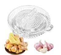 Manual Garlic Grater Plate, Rotating Embossed Ginger Garlic Grinder Tool, Multi Use Vegetable Cheese Lemon Chocolate Grater, Handheld Kitchen Food Preparation Plate, Efficient Cooking Style Design, Ho