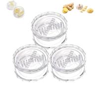 Manual Garlic Mincer Twist & Crusher | 3PCS Clear Hand Chopper & Grinder Tool for Ginger, Herbs, Nuts (3Pcs-A)