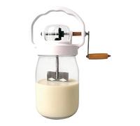 Manual Hand Mixer - 1500ML Butter Blender Tool | Glass Bottle Hand Whisk for Baking, Pastry, Kids Food, Flour, Jam, Eggs, Dough, Sauce, Pancake Batter, Kitchen Mixing and Cooking