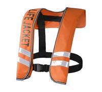 Manual-Inflatable Cooling Surfing Vest for Water Sports - Adjustable Comfortable Paddleboard Vest for Heat Relief and Beach Activities - Portable Surfing Safety Gear(Automatic Life Jacket - Orange)