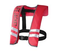 Manual-Inflatable Cooling Surfing Vest for Water Sports - Adjustable Comfortable Paddleboard Vest for Heat Relief and Beach Activities - Portable Surfing Safety Gear(Automatic Life Jacket - Big Red)