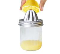 Manual Juicër Stainless Steel - Lemon Squeezer Hand Press | Citrus Extractor Tool | Juicer Lid Attachment | Glass Jar Longtail Container | Easy Fruit Press For Home Kitchen Outdoor Picnic Party Bevéra