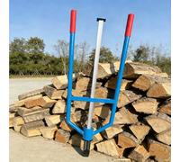 Manual Log Splitter, Inertia Wood Splitting, Head Size 3×18 Cm, Triangular Large Arc Design, Stable & Safe, for Camping, Farm & Home Use, Wilderness Survival