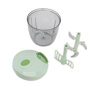 Manual Meat Grinder - Handheld Food Chopper for Vegetables/Meat/Garlic | Stainless Steel Cutting Parts, 900ml Container | Effortless Pull Cord, Easy to Maintain Kitchen Helper