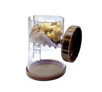 Manual Nut Chopper & Chocolate Hand Grinder - Round Walnut and Peanut Crusher | Ginger Grinder with Internal Spring | Compact ABS Hand Crank Kitchen Tool for Toppings & Baking