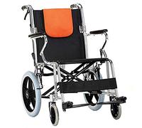 Manual para silla de ruedas, scooter liviano de aleación de aluminio, freno de mano doble plegable, neumático no neumático, carrito para discapacitados/ancianos, camarero, portátil