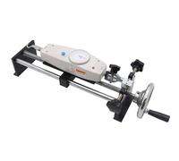Manual Push Pull Test Stand - 250mm Stroke, Hand Wheel Operated Force Gauge for Mechanical Tension Testing, Includes Clamp and Horizontal Force Test Stand(100N)
