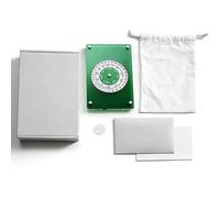 Manual Rotating Perpetual Calendar,Creativity Desktop Perpetual Calendar,Display Date/Month/Day,Acrylic Material,for Home Office Desk Decor(Green)