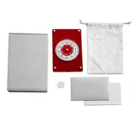 Manual Rotating Perpetual Calendar,Creativity Desktop Perpetual Calendar,Display Date/Month/Day,Acrylic Material,for Home Office Desk Decor(Red)