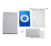 Manual Rotating Perpetual Calendar,Creativity Desktop Perpetual Calendar,Display Date/Month/Day,Acrylic Material,for Home Office Desk Decor(Blue)