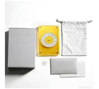 Manual Rotating Perpetual Calendar,Creativity Desktop Perpetual Calendar,Display Date/Month/Day,Acrylic Material,for Home Office Desk Decor(Yellow)