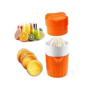 Manual Rotation Citrus Fruit Press with Strainer and Lid for Juicing Lemon Lime Grapefruit