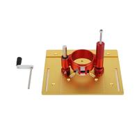 Manual Router Lift System Kit, Router Table Lift for DIY Woodworking, Aluminum Alloy Base with Crank Handle, 0-47 mm Lifting Range, Compatible with S8-2 and Small Trim Routers (Oro)