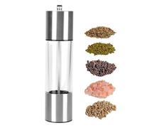 Manual Salt And Pepper Grinder Adjustable Coarse Stainless Steel 8 Inch Refillable Peppermill For Home Kitchen Cooking Ideal For Fresh Seasoning And Spices With Easy To Use Grinding Mechanism