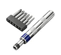 Manual Screwdriver Set - 6-in-1 High Strength Tool For Rusted Bolts | 1/4" Bits For Removing Stuck Broken Fasteners | Automotive Repair, DIY Maintenance, Compact Durable