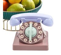 Manual Timer - Telephone Mechanical Cute Decor, Small Countdown Timer Kitchen Gadgets with 60-Minute Wind-Up Dials, Desk Accessory, Retro Study Clock, Office Time Manager for Baking Time Management