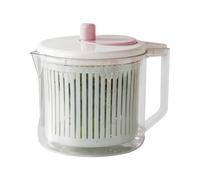 Manual Vegetable Spinner - Fruit Washing Bowl, Lettuce Washer Dryer With Strainer Basket | Kitchen Tool For Cleaning Drying Produce | For Home Apartment Camping Picnic Meal Prep Dorm RV Kitchen