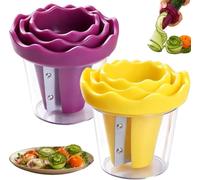 Manual Vegetable Spiralizer and Curler for Rose Flower Carving B | Manual Vegetable Spiralizer & Curler, Create Rose Shaped Vegetable Garnishes With Ease, para carrots, cucumbers, patatas