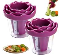 Manual Vegetable Spiralizer and Curler for Rose Flower Carving, B2 | Manual Vegetable Spiralizer & Curler, Create Rose Shaped Vegetable Garnishes With Ease, para carrots, cucumbers, patatas