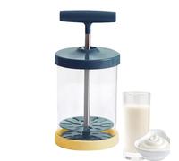 Manual Whipped Cream Maker - Handheld DIY Dispenser, Stainless Steel Baking Tools, Ergonomic Comfort Grip, For Kitchen Home, Top Performance Cooking Category, Silver Metal Large