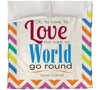 Manual Woodworker s & Weavers Funda de edredón, Full/Queen, Love Makes The World Go Round Lewis Carroll