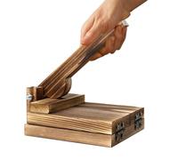 Manual Wrapper Kitchen Gadgets - Wooden Dumpling Mold, Smooth Finish, Dough Skin Folder with High Leverage Handle, Traditional Farmhouse Pastry Press, Versatile Cooking Tool for Food Prep