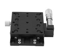 Manual X - Axis Linear Stage | High Accuracy 0.01mm for Inspection/Positioning/Alignment | 60x60mm Aluminum Platform, Cross Roller Guide, 49.0N Load