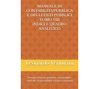 MANUALE DI CONTABILITA'PUBBLICA E DEGLI ENTI PUBBLICI TOMO VIII INDICI E QUADRO ANALITICO: Principi, bilancio, gestione, enti pubblici, controlli, responsabilità e finanza europea