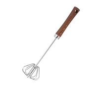 manuale semi-automatico - Frusta a spinta con manico legno | Utensile rotante per sbattere, montare e mescolare | per uova, panna e | Accessorio cucina pratico e versatile