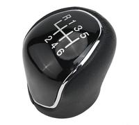 ManualGearShiftKnob, ABSLeatherShifterHandballforFordC-MaxGalaxyKugaS-MaxMk2Mk32007-2021, BlackWhite(6 velocidades)