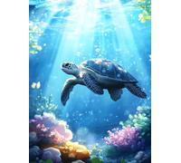 Manualidades Adultos Paisaje, Pintar por Numeros Adultos Animal, DIY Kit de Pinturas al óleo de Lienzo con Pinceles y Pinturas Para Decoración De Pared Del Hogar, Regalos 60x80 cm Sin Marco 57-7