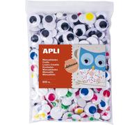 Manualidades APLI Ojos Móviles Colores Redondos, Pack x600