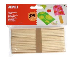 Manualidades APLI Palillos Polo Jumbo Natural, Pack x40