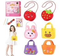 Manualidades con bolsas de costura para niños, kit de bolsas de costura para niños | Aprende a coser juguetes - No tejido aprende a coser juguetes, primer kit de costura educativo para niños con patro