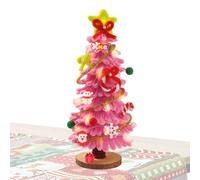 Manualidades creativas para árbol de Navidad, manualidades de mesa para árbol de Navidad, kit de arte para árbol de Navidad con varita retorcida, artesanía creativa de mesa para árbol de Nata