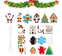 Manualidades de Adornos Navideños 72 Lindas Piezas de Decoración Artesanal | Kit de colgantes navideños caseros Para Actividades Manuales en Árbol Puerta Pared Ventana Tirador Do