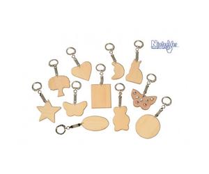 Manualidades NIEFENVER Llaveros Madera, Pack x10 Surtidos