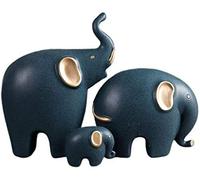 Manualidades para decoración del hogar, un Conjunto de estatuas de Elefante Feng Shui, decoración de Figuras de cerámica de Animales Chinos para el hogar y la Oficina, atraen Riqueza y Buena Suerte,