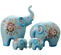 Manualidades para decoración del hogar, un Conjunto de estatuas de Elefante Feng Shui, decoración de Figuras de cerámica de Animales Chinos para el hogar y la Oficina, atraen Riqueza y Buena Suerte,
