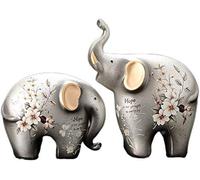 Manualidades para decoración del hogar, un Conjunto de estatuas de Elefante Feng Shui, decoración de Figuras de cerámica de Animales Chinos para el hogar y la Oficina, atraen Riqueza y Buena Suerte,
